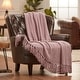 preview thumbnail 51 of 133, Chanasya Textured Knit Throw Blanket With Tassels 50 x 65 Inches - Mauve