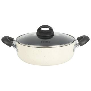 6.9 Quart Nonstick Aluminum Caldero with Lid in Linen