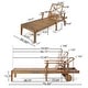 preview thumbnail 15 of 41, Perla Acacia Wood Chaise Lounge (Set of 2) by Christopher Knight Home