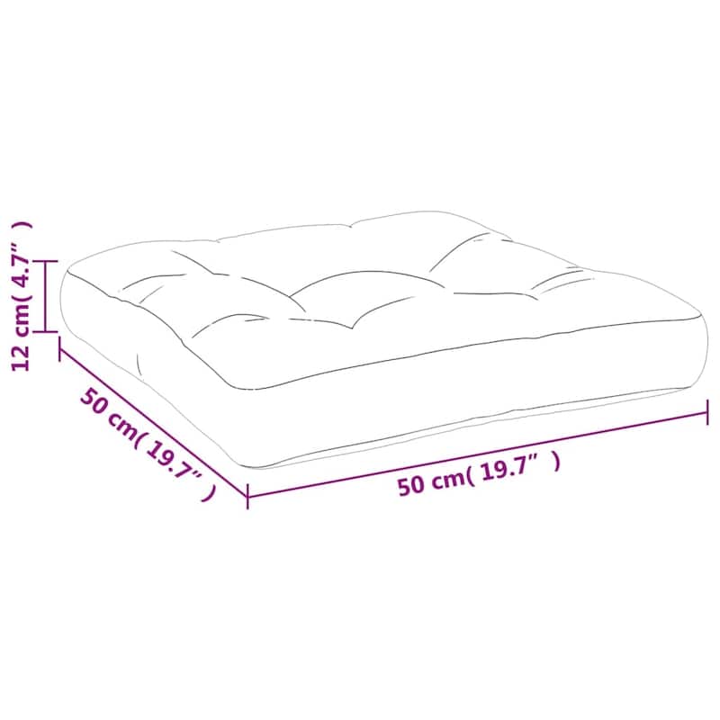 vidaXL Pallet Cushions 2 pcs Anthracite Fabric - 19.7" x 19.7" x 4.7"