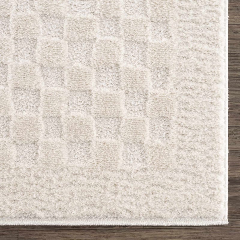 Hauteloom Leryn Hallway, Kitchen Runner Rug - High Pile - Off White - 2'8" x 7'3"