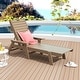 preview thumbnail 14 of 71, Laguna Hdpe All Weather Outdoor Patio Pool Reclining Chaise Lounge Weathered Wood