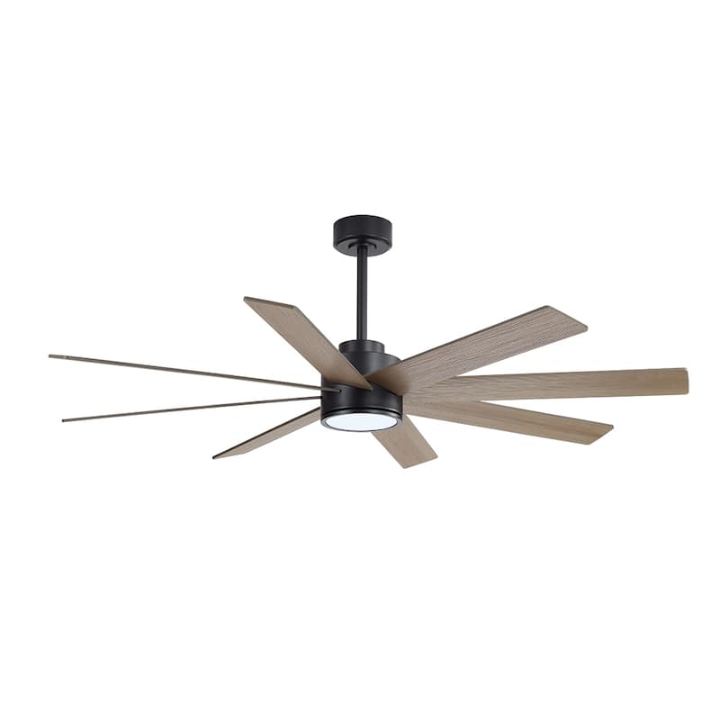 MLiAN 60 in. 8-Plywood Blades Indoor LED Ceiling Fan With Remote...