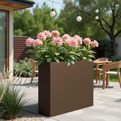 Dovelina Modern Metal Rectangular Planter- Elevate Your Space, Indoors & Outdoors