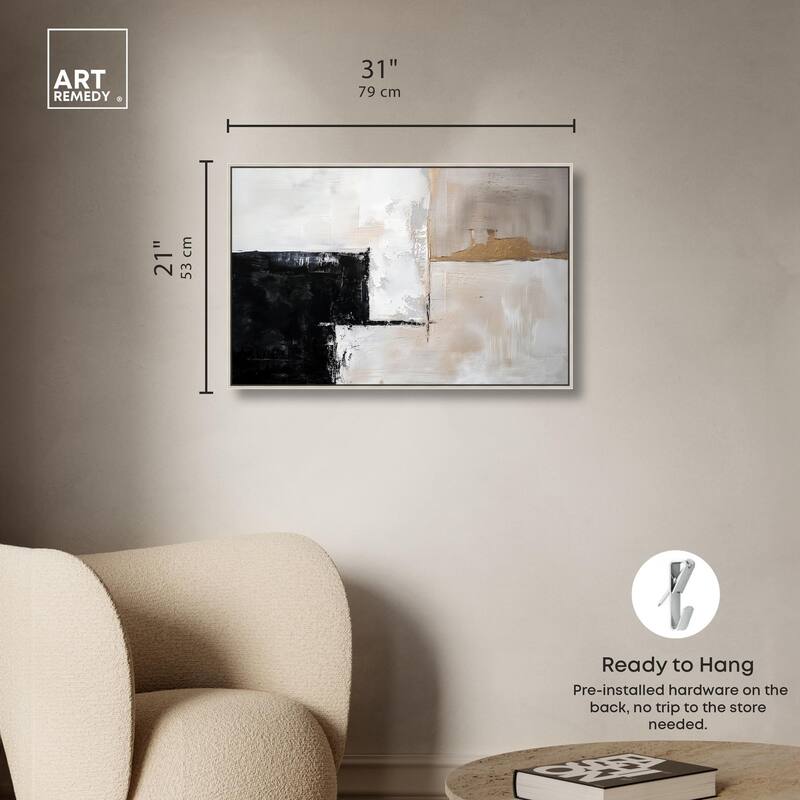 Black Dust and White Ash II Canvas by Art Remedy