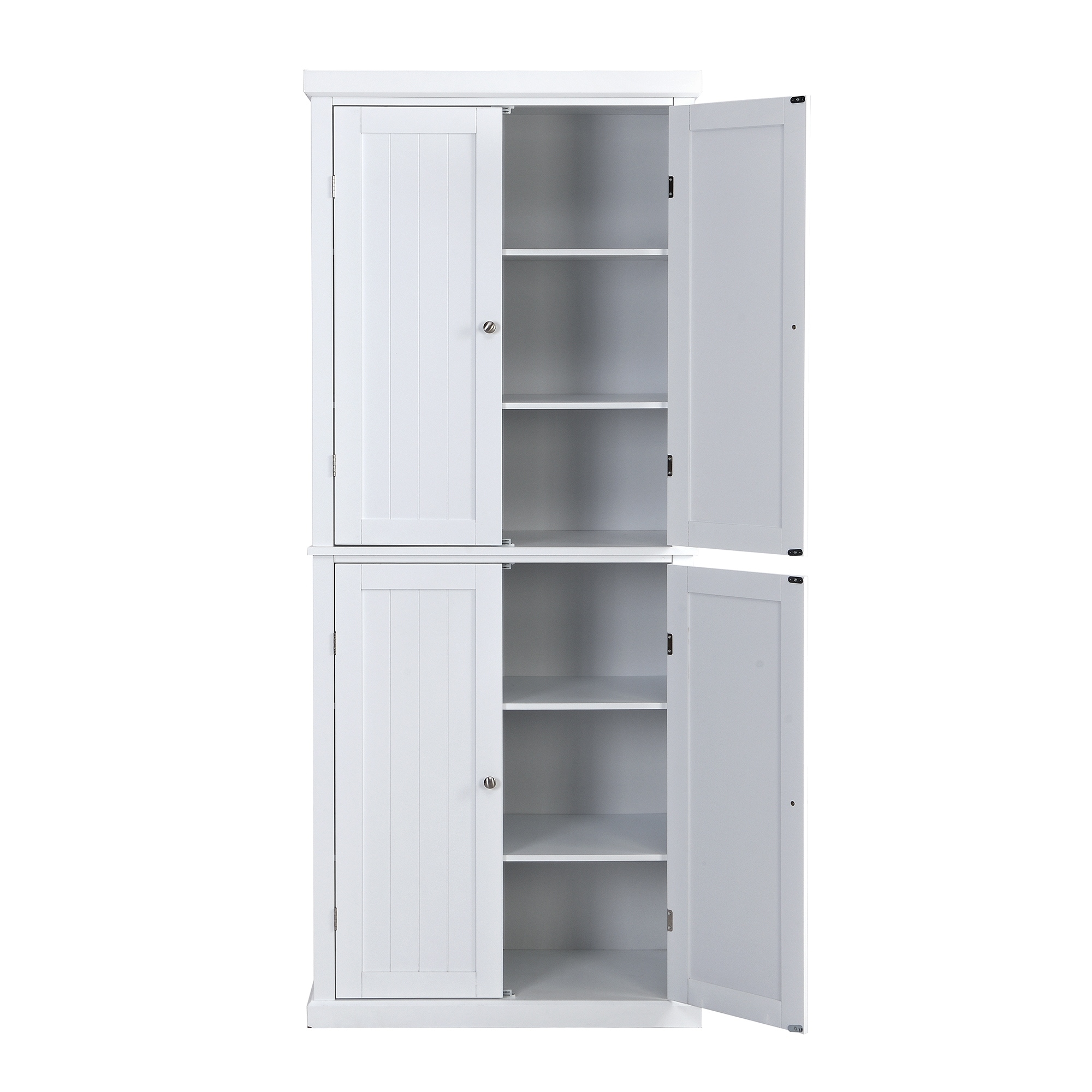Halifax North America 72 Kitchen Pantry Cabinet Freestanding Pantry with 4 Doors and 3 Adjustable Shelves | Mathis Home