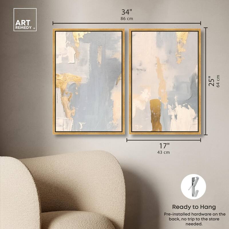 Gilded Driftwood II Canvas Set of 2 by Art Remedy