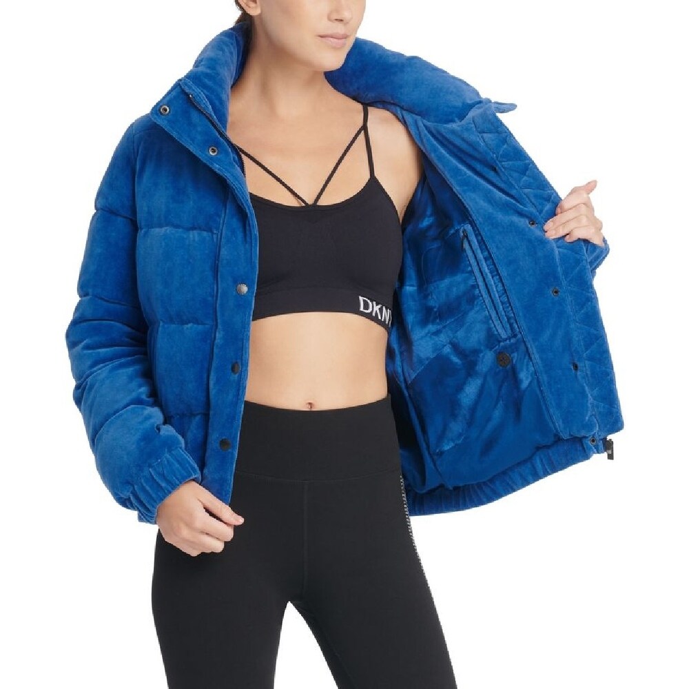 dkny velvet puffer jacket