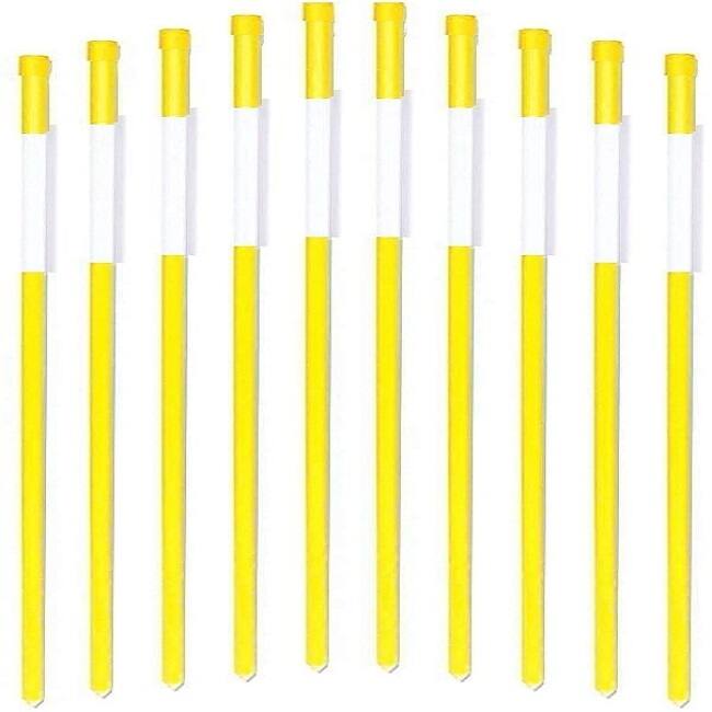 Agfabric Reflective Driveway Markers Snow Marker 5/16 Inch Diameter Yellow - 5/16"x72"50P