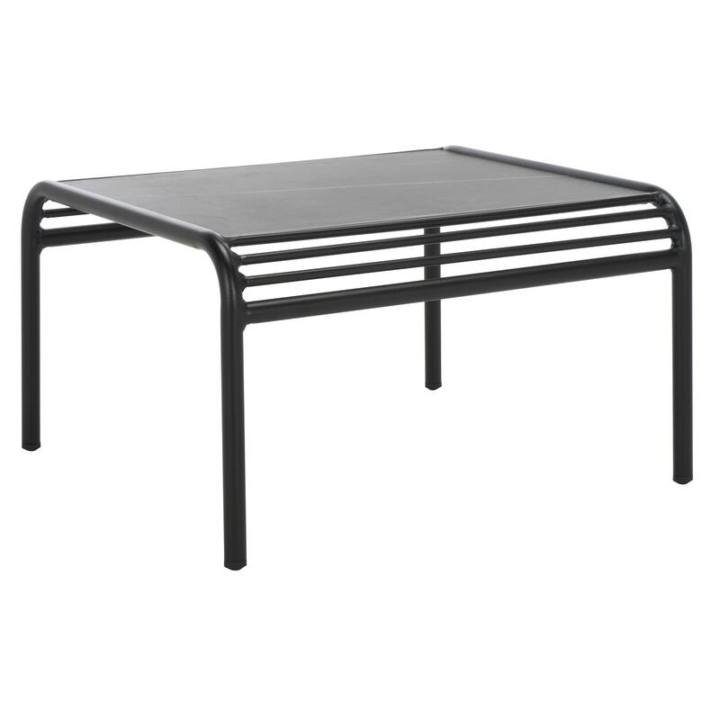 SAFAVIEH Outdoor Patio Furniture Core Sintered Stone Coffee Table, Fully Assembled - 26"W x 24"D x 17"H