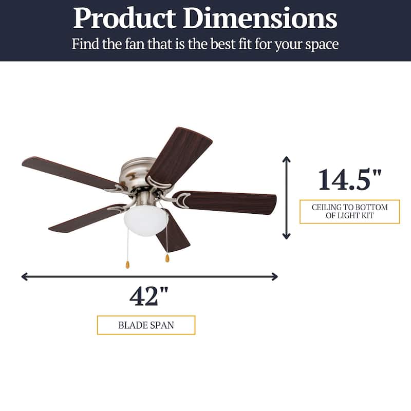 44" Prominence Home Alvina Satin Nickel Traditional Indoor LED Ceiling Fan with Light, Pull Chain