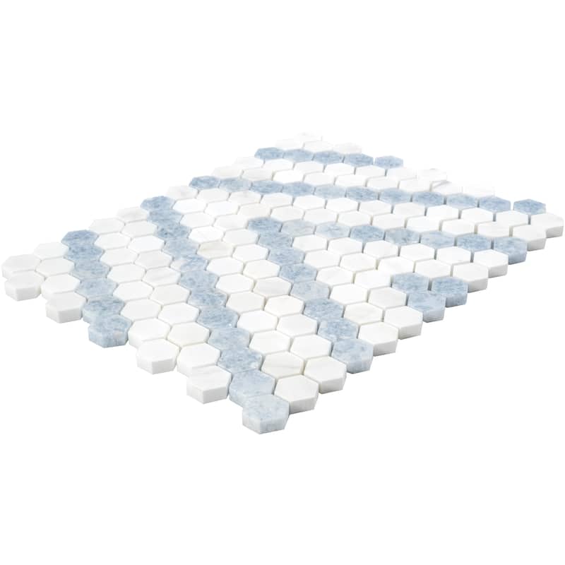 Ackland AKM-S-1X1LUP-CA 11" x 14" Marble Geometric Floor and Wall