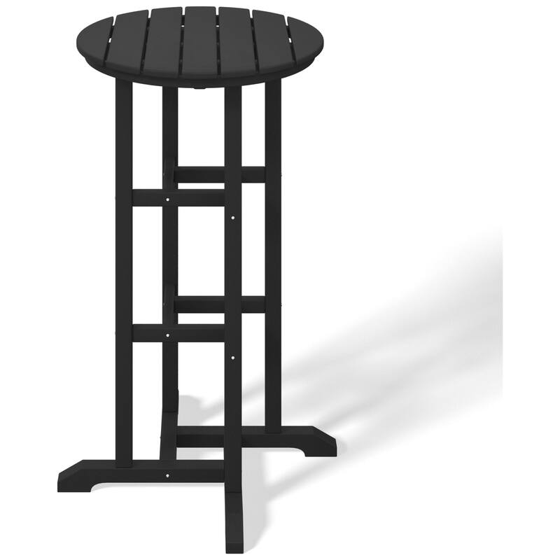 Polytrends Laguna Hdpe All Weather Outdoor Patio 24" Round Bar Bistro Table