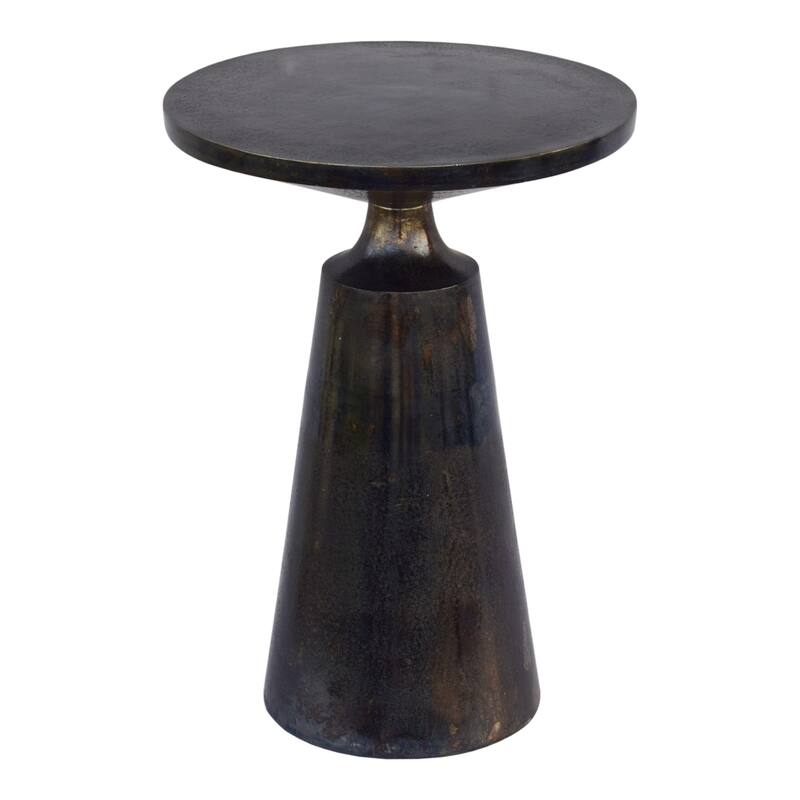 Aurelle Home Grey Aluminum Industrial Accent Table