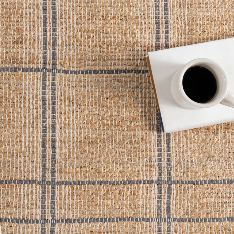 Oscar Plaid Jute Area Rug