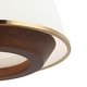 preview thumbnail 4 of 6, Varaluz Desert Flyer 3-Light Pendant - Satin Brass/Medium Walnut