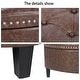 preview thumbnail 22 of 46, Adeco Half Moon Tufted Storage Ottoman Bench