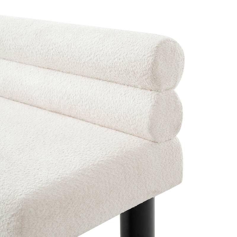 Christopher Knight Home - Modern Upholstered Bench with Padded Seat and Backrest