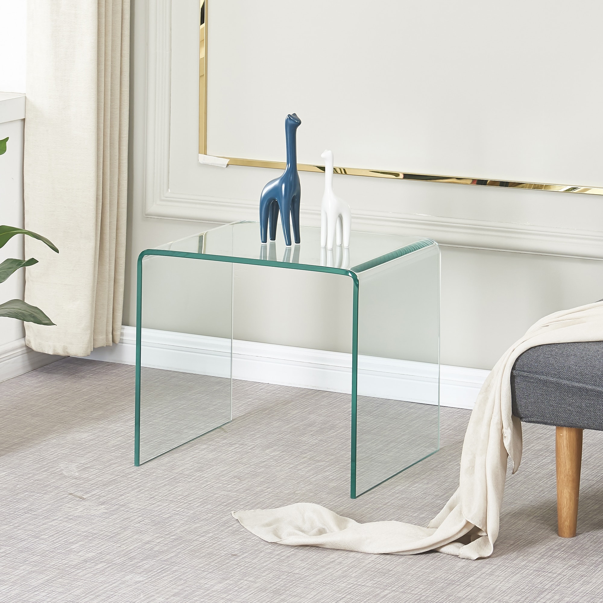 Small glass sales accent table