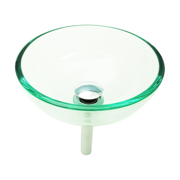 Renovator/'s Supply Tempered Glass Vessel Sink With Drain Clear Mini Bowl Sink Renovators Supply Clear Mini Bowl Sink