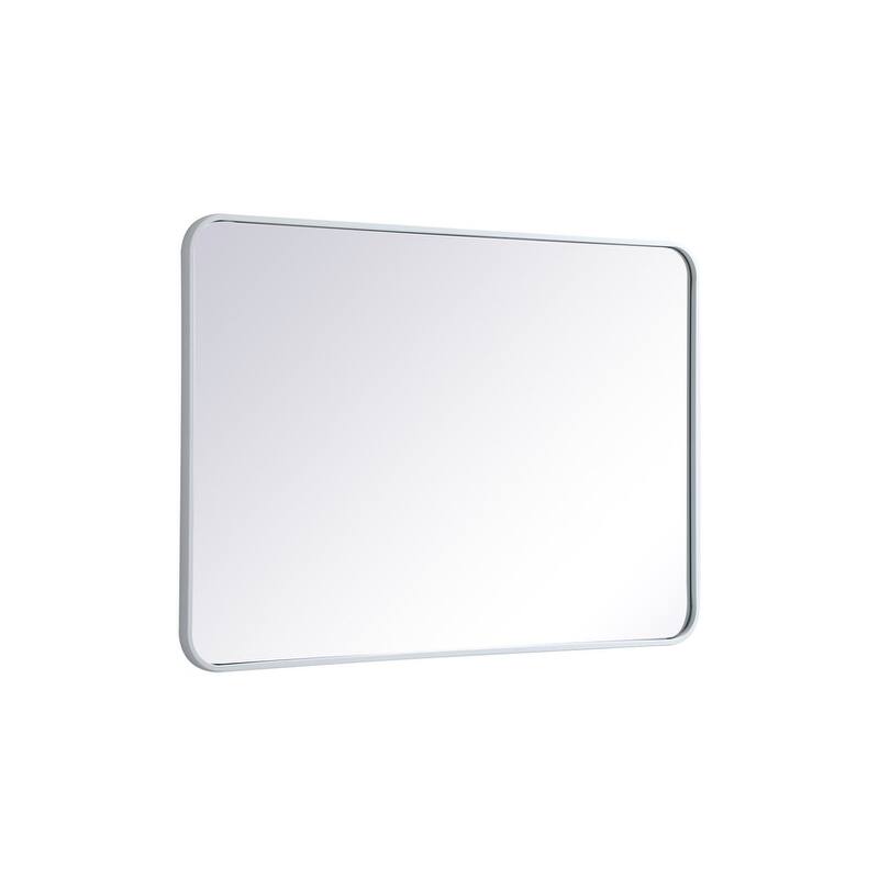 Ezra Soft Corner Metal Rectangular Mirror