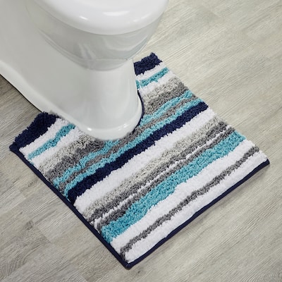 Better Trends Bath Rug 100% Polyester Super Absorbent Anti-Skid TPR Backing Bathroom Rug For Shower,Sink Mats Griffie Collection