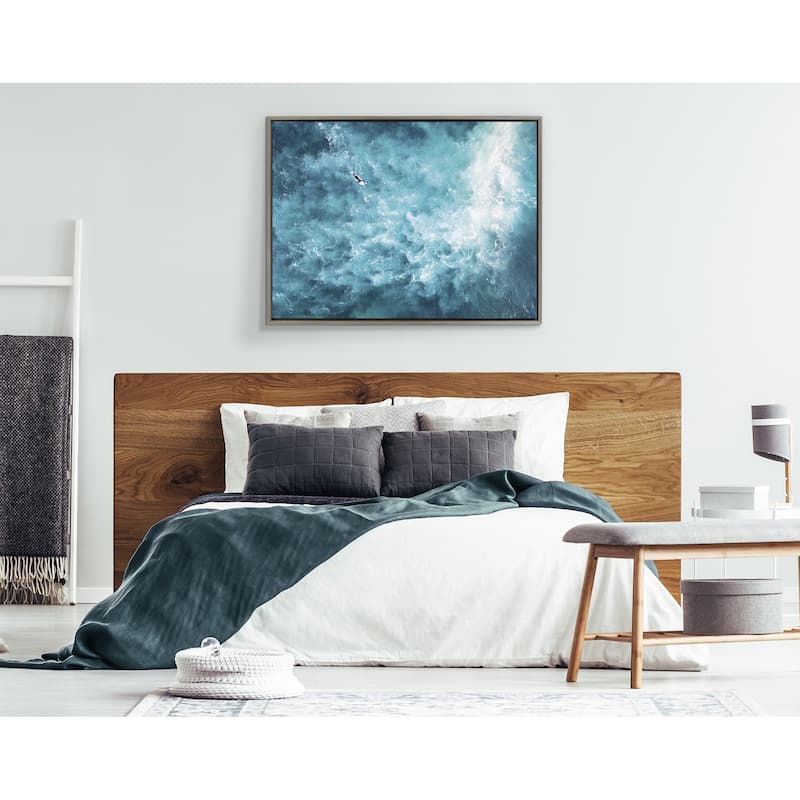 Kate and Laurel Sylvie La Jolla 7 Framed Canvas by Rachel Bolgov