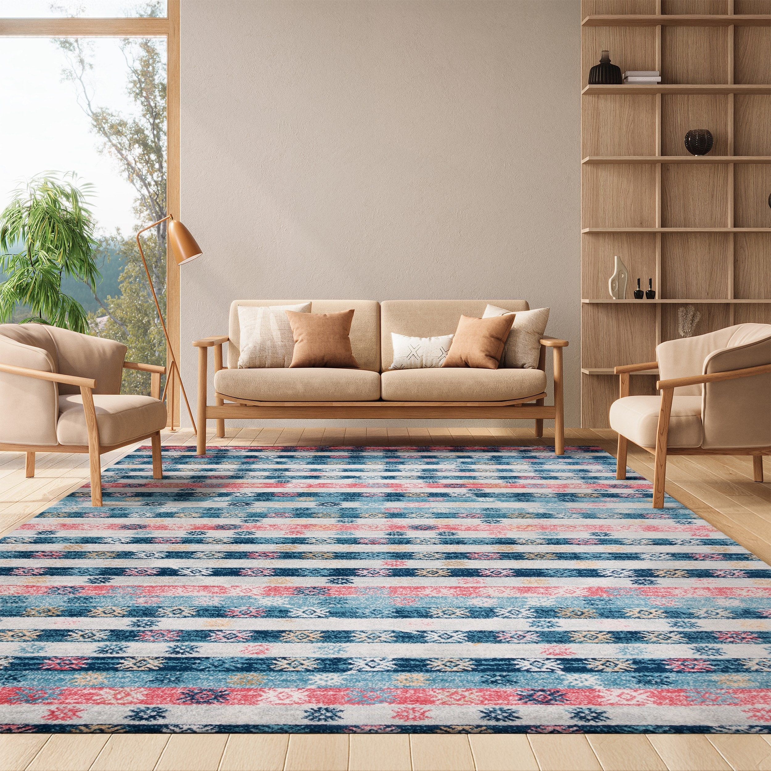 SAFAVIEH Madison Penny Boho Stripe Rug