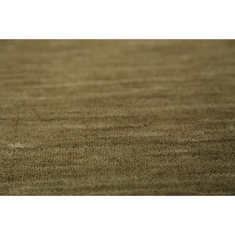 Green Gabbeh Oriental Runner Rug Hand-Knotted Wool Carpet - 2'8" x 10'1"
