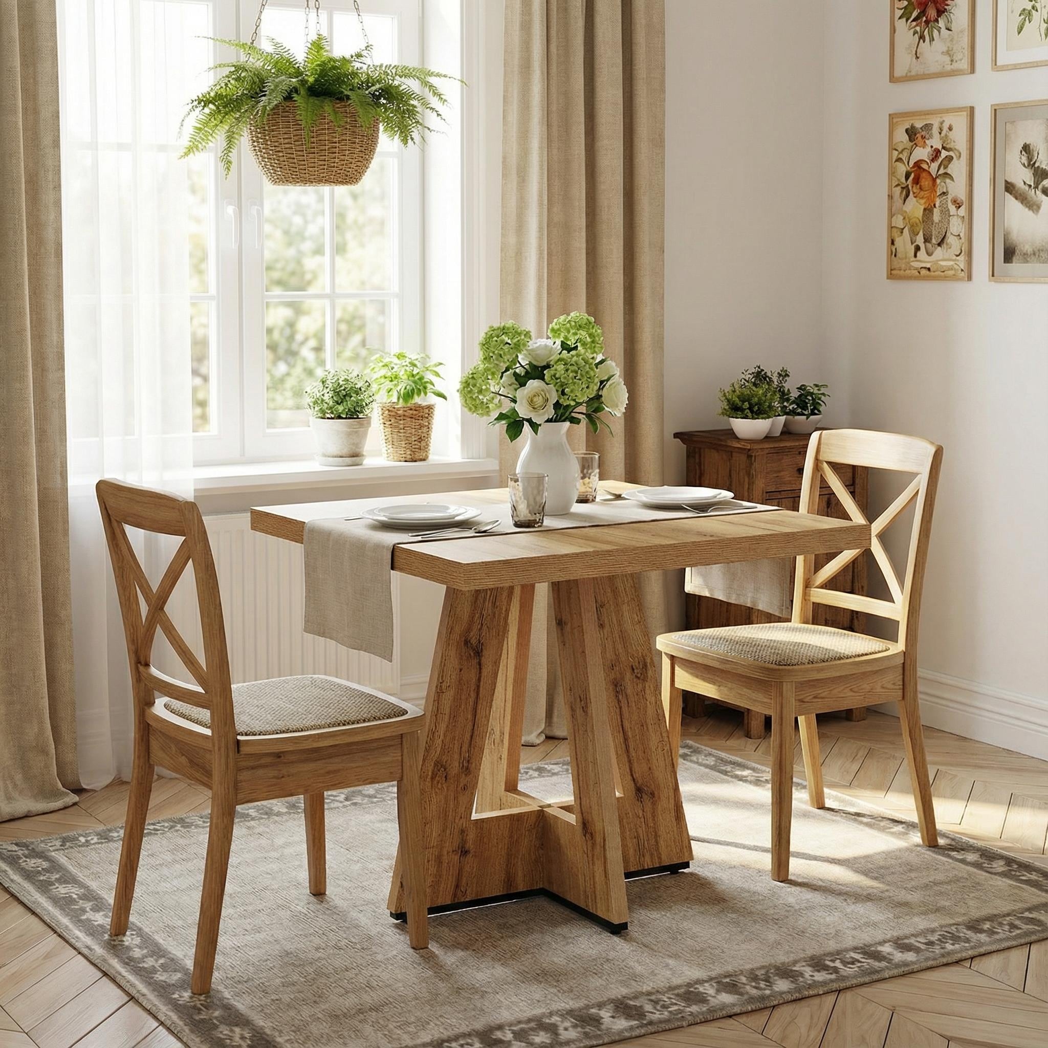31.5-Inch Square Dining Table for 4 People