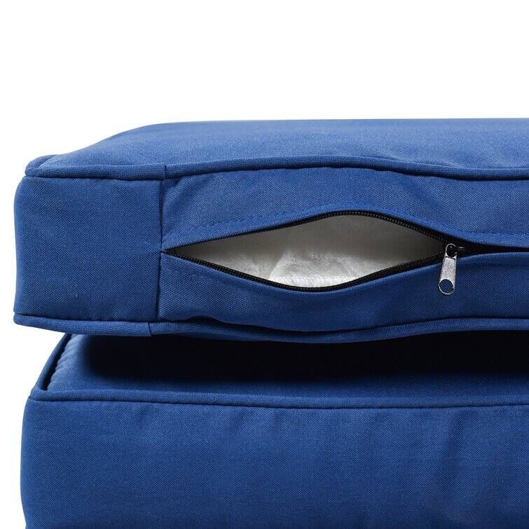 Outdoor Patio Rectangle Daybed with Retractable Canopy with Cushions