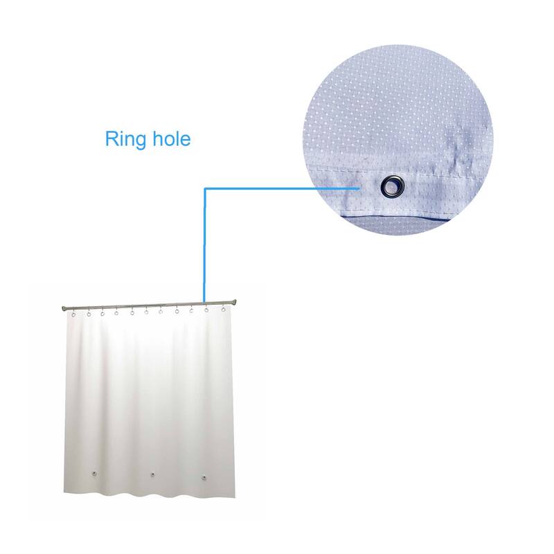 Premium Microfiber Fabric Shower Curtain Liner - 70" x 72" - White