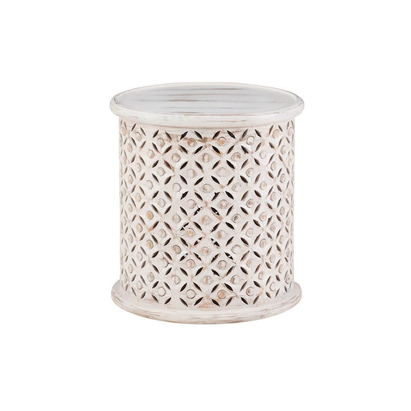 Linon Jennifer Boho Round Side Table