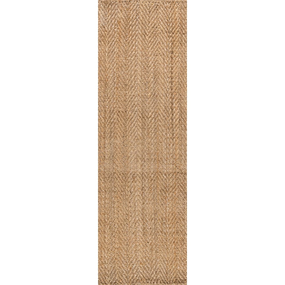 JONATHAN Y Estera Hand Woven Herringbone Chunky Jute Area Rug