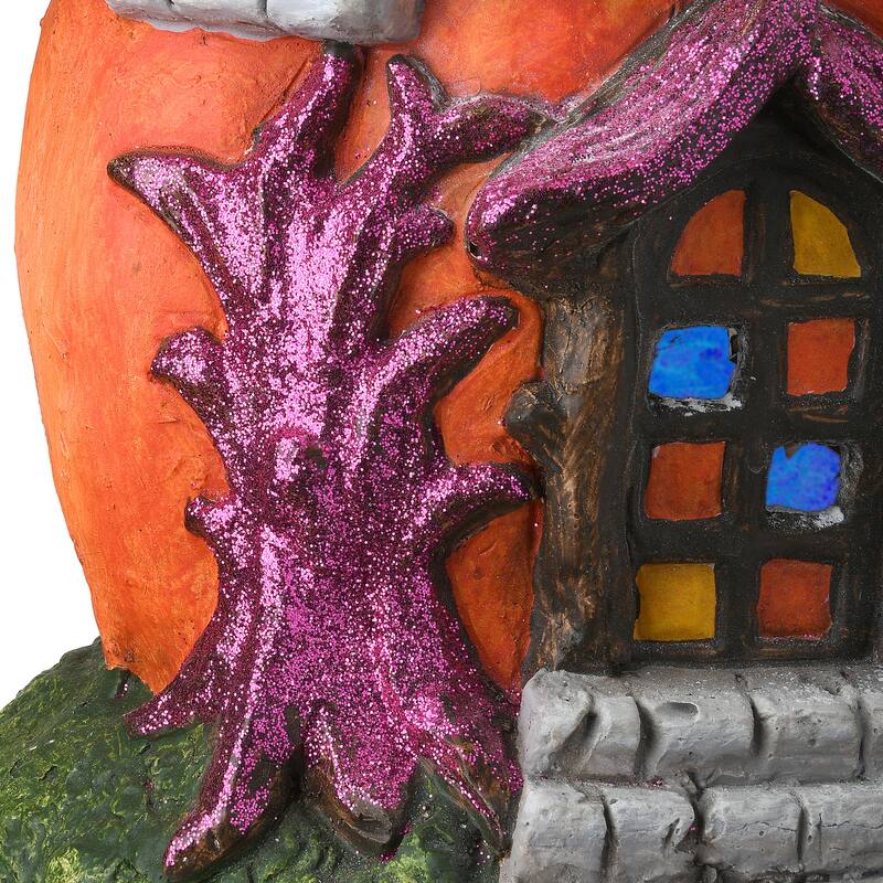 National Tree Company Halloween Pre-Lit Haunted House Decoration, LED Lights, 18 Inches - 18 in