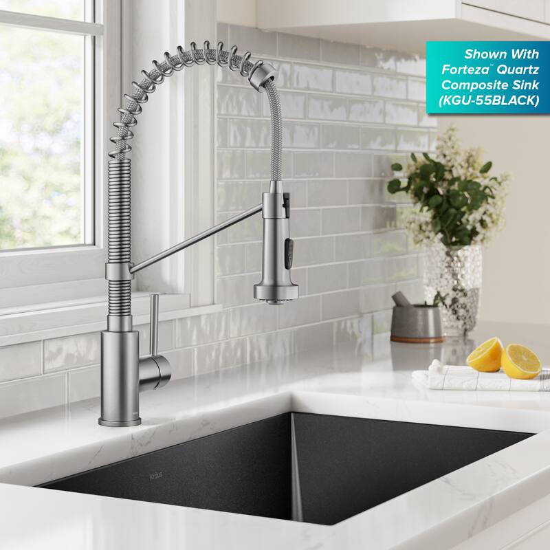 Kraus Bolden 2-Function 1-Handle Commercial Pulldown Kitchen Faucet