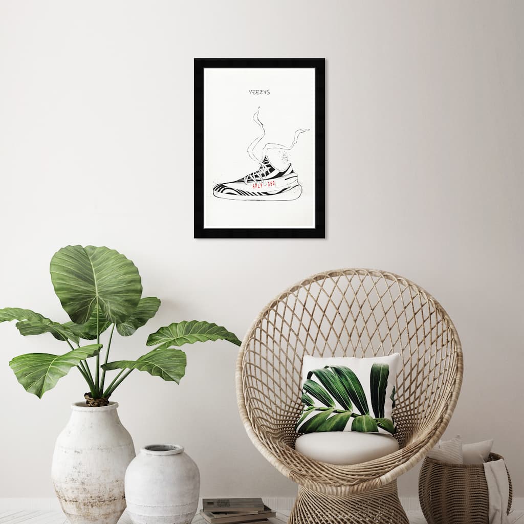 Wynwood Studio Prints Fashion and Glam YEEZYS Drawing III White and Modern & Contemporary Wall Art Canvas Print