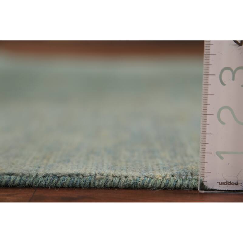 Light Green & Blue Modern Gabbeh Oriental Rug Handmade Wool Carpet - 4'8" x 6'4"