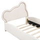 preview thumbnail 41 of 57, Velvet Platform Bed with Bear Shaped Headboard