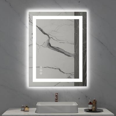 28x36 Inch Frameless LED Bathroom Mirror,Smart Mirror - White