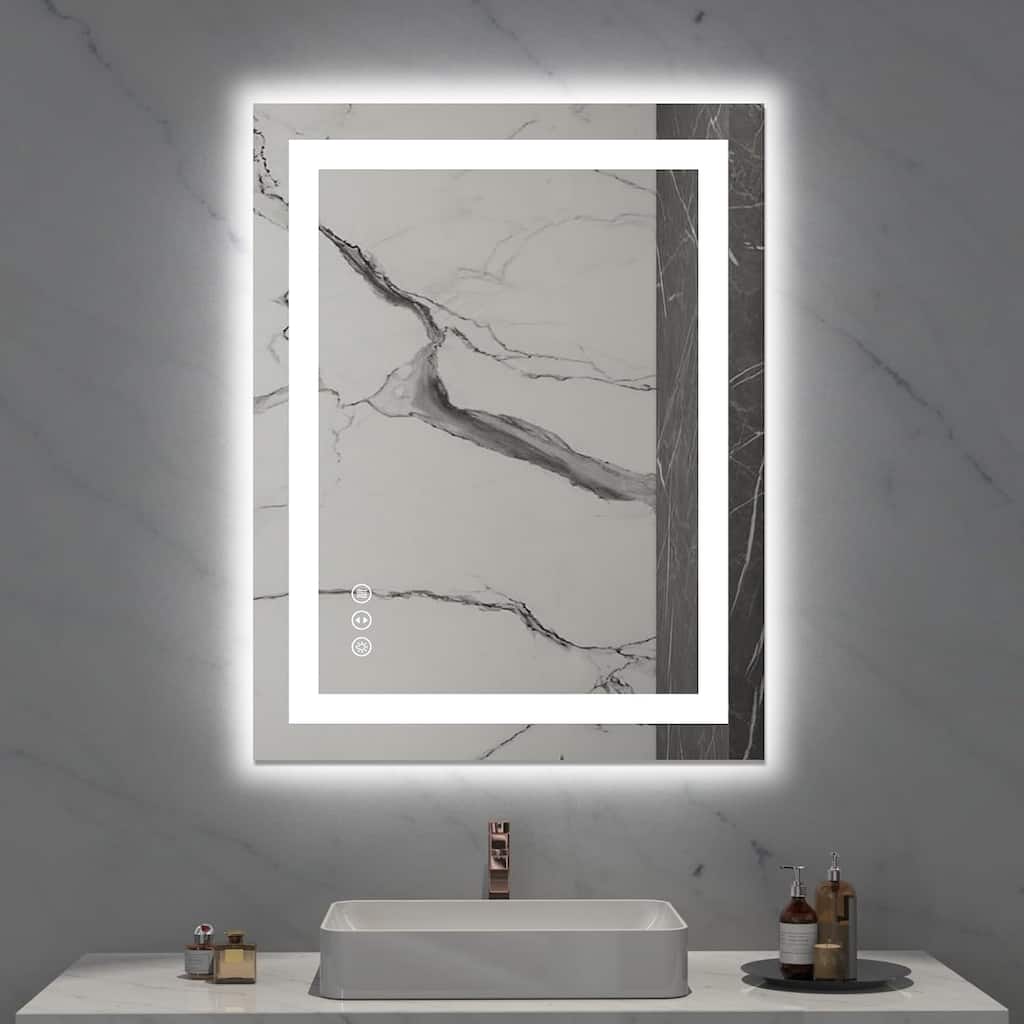28x36 Inch Frameless LED Bathroom Mirror,Smart Mirror