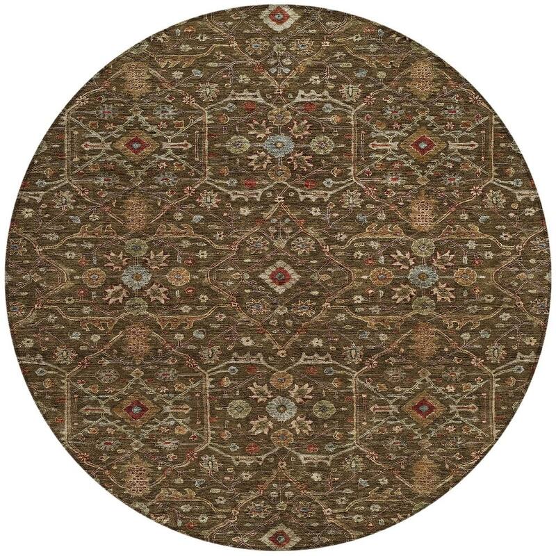 HomeRoots Floral Transitional Rectangle Outdoor Rug