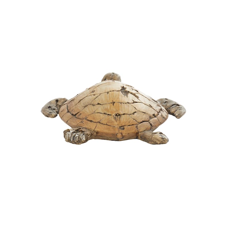 Polystone Turtle Decorative Sculpture - Brown - Roche River Decor