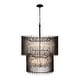 preview thumbnail 2 of 8, Varaluz Park Row 2-Tier Chandelier - Matte Black/French Gold