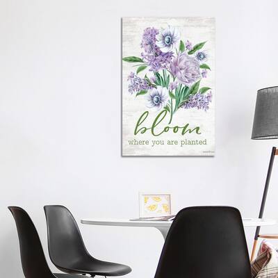 iCanvas "Bloom Where You Are Planted" by lettered & lined Canvas Print
