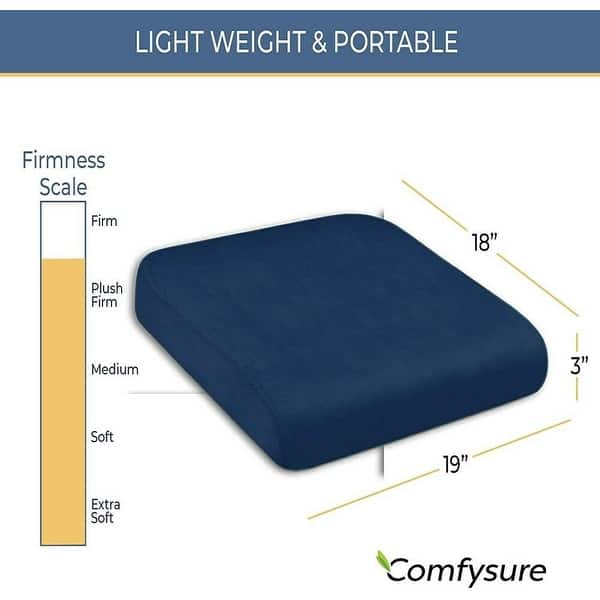 COMFYSURE XL Firm Seat Cushion Pad for Bariatric Overweight Users