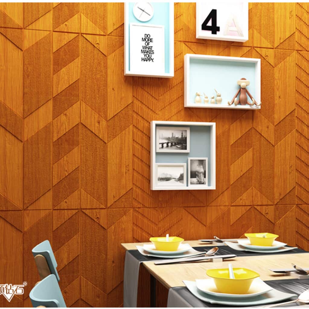 Premium Peel and Stick 3D Embossed Form Wall Panel, 28"x28"/pc - 10pc