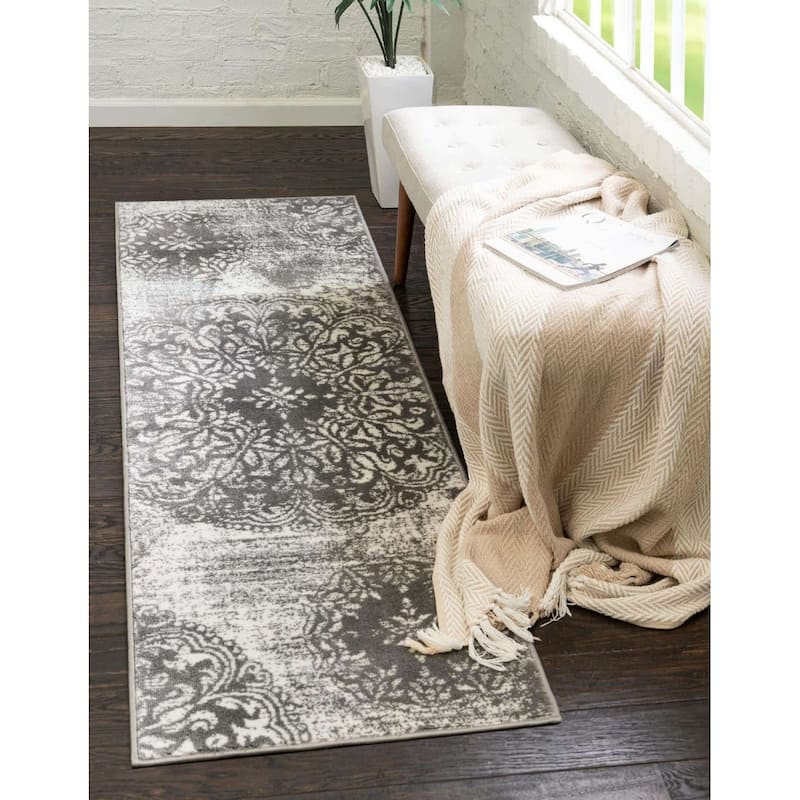 Transitional Fredo Collection Area Rug - 2'x13' - Gray