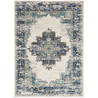 Porch & Den Dobbin Vintage Persian Medallion Farmhouse Area Rug