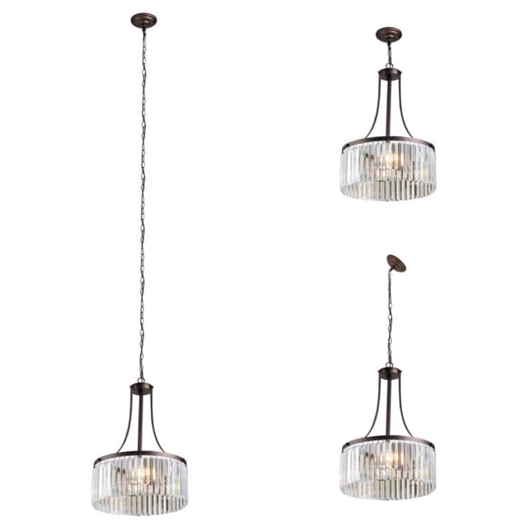 Catalina 3 Light Crystal Foyer Chandelier Pendant Light